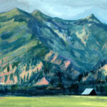 Jared Shear, cougar peak, Montana, art, painting, mountain, landscape, plein air, June