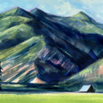 Jared Shear, cougar peak, Montana, art, painting, mountain, landscape, plein air, June