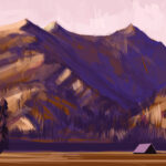 Jared Shear, cougar peak, Montana, art, painting, mountain, landscape, plein air, July