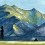 Jared Shear, cougar peak, Montana, art, painting, mountain, landscape, plein air, September