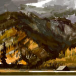 Jared Shear, cougar peak, Montana, art, painting, mountain, landscape, plein air, October