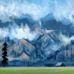Jared Shear, cougar peak, Montana, art, painting, mountain, landscape, plein air, November
