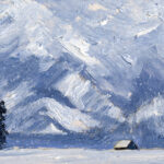Jared Shear, cougar peak, Montana, art, painting, mountain, landscape, plein air, December