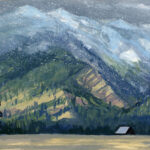 Jared Shear, cougar peak, Montana, art, painting, mountain, landscape, plein air, February