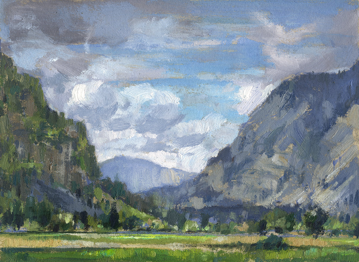Jared Shear, Montana, plein air, art, painting, mountains, landscape